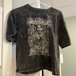 Woodstock Womens or Teens Graphic T-Shirt - Black NWT